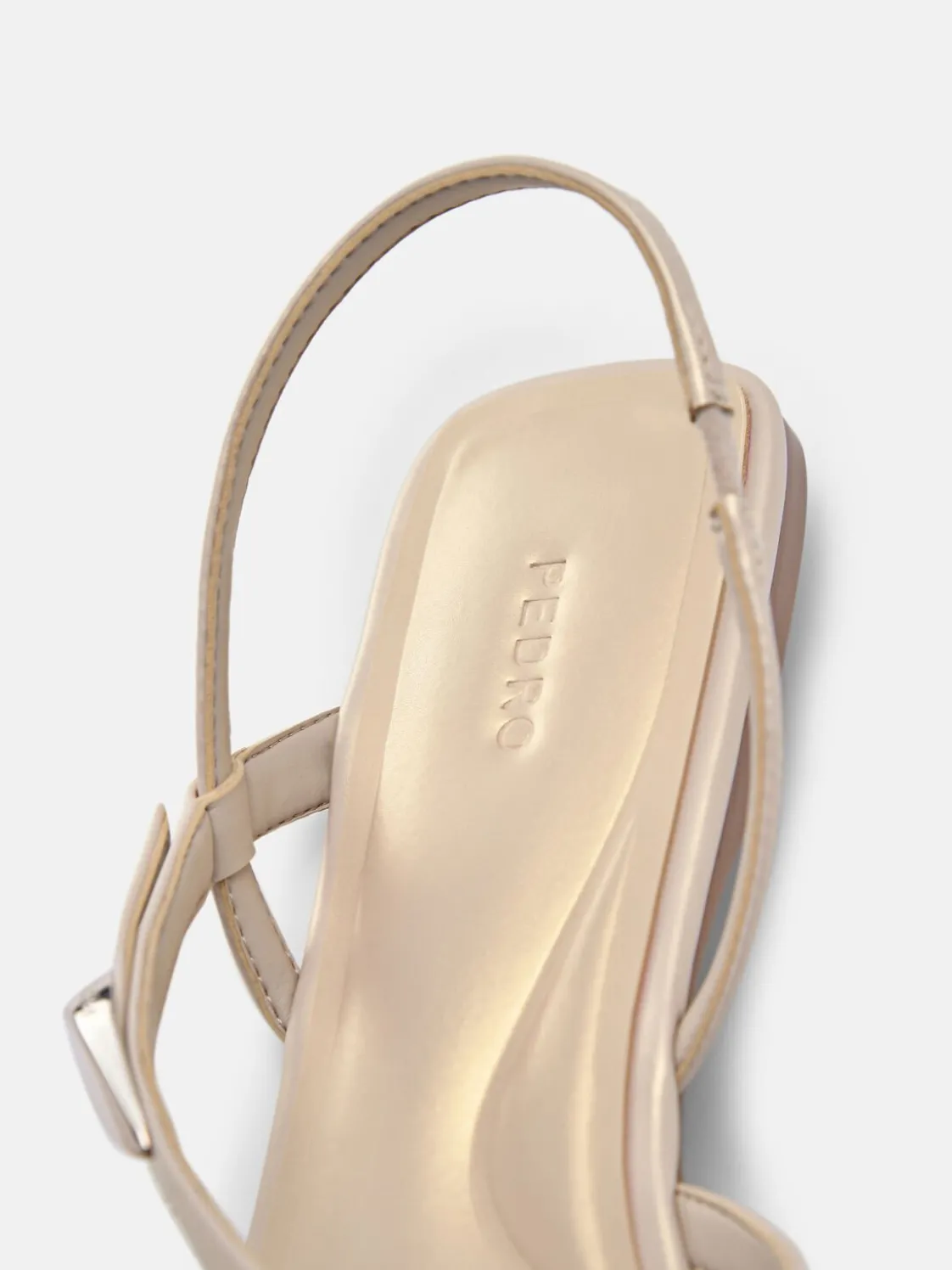 Strappy Slingback Sandals - Champagne