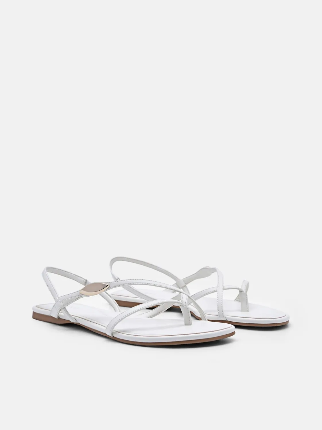 Strappy Slingback Sandals - Chalk