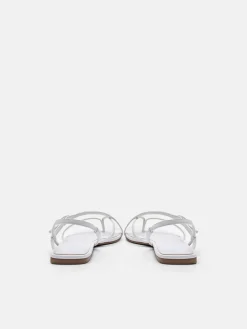 Strappy Slingback Sandals - Chalk