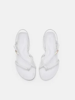 Strappy Slingback Sandals - Chalk