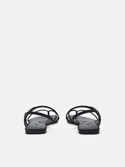 Strappy Slingback Sandals - Black