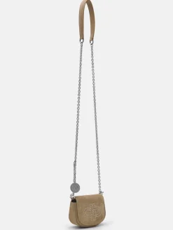 Studded Suede Micro Crossbody Pouch - Sand