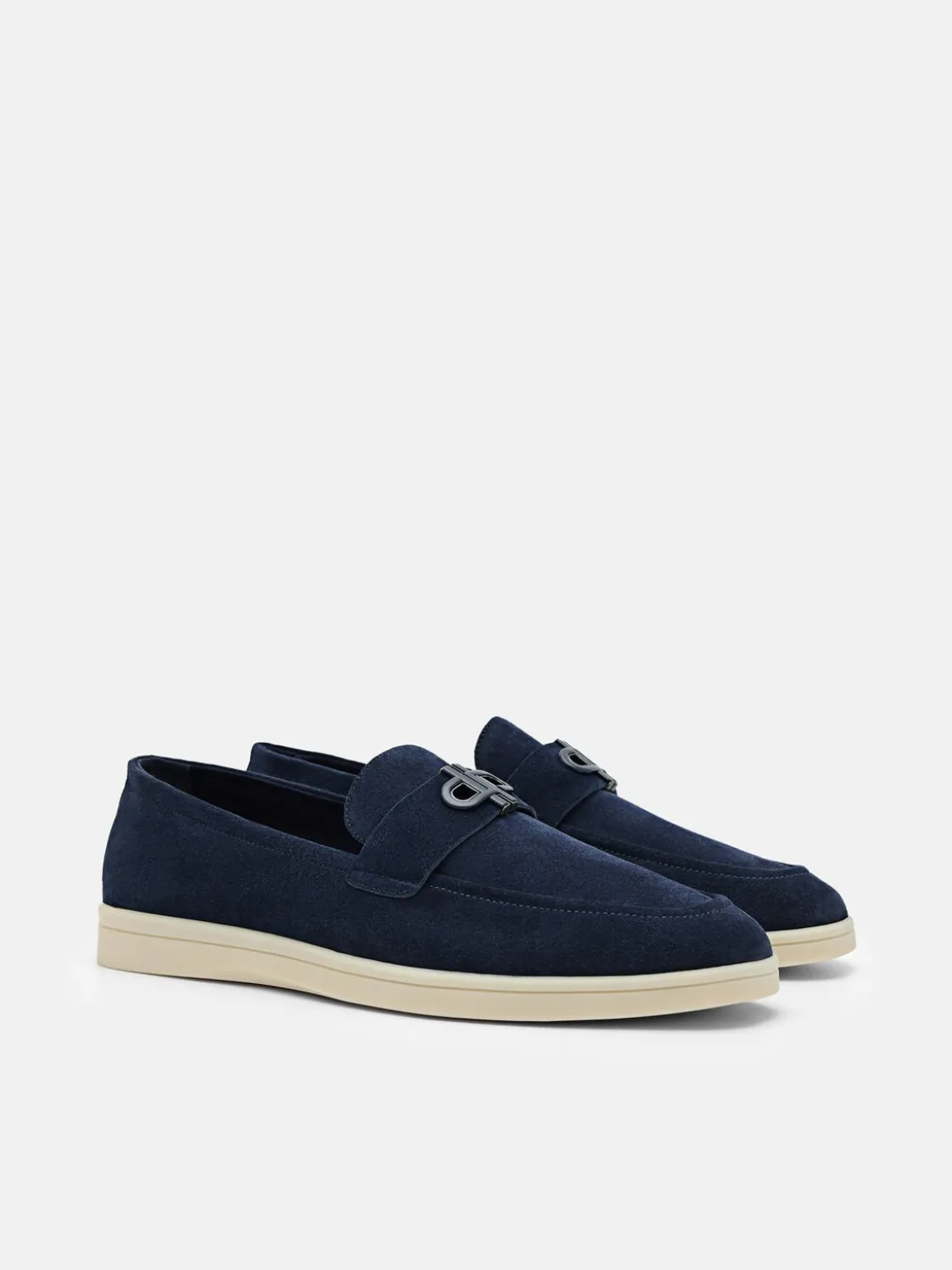 Suede Loafers - Navy