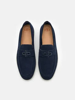 Suede Loafers - Navy