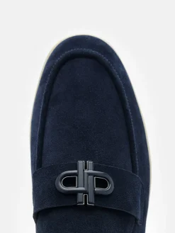 Suede Loafers - Navy