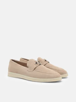 Suede Loafers - Taupe
