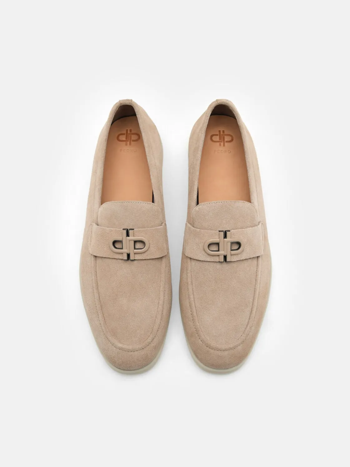 Suede Loafers - Taupe