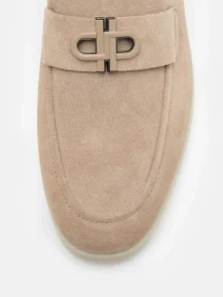 Suede Loafers - Taupe