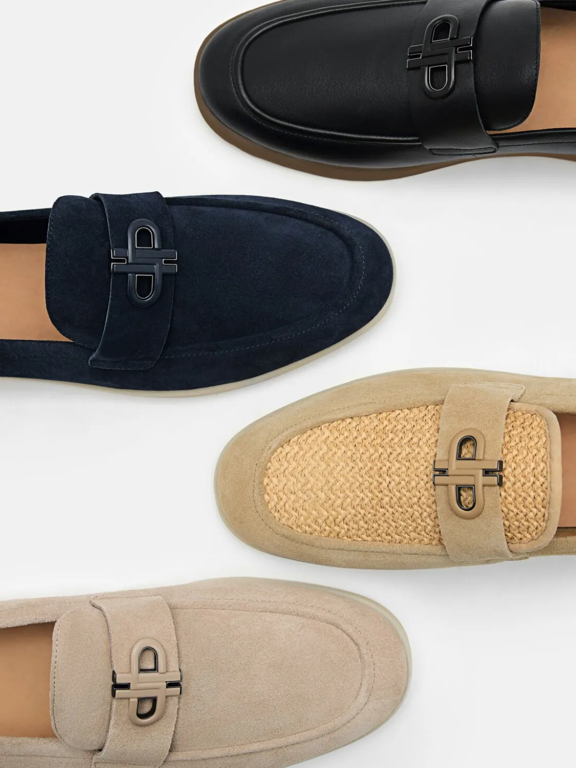 Suede Loafers - Taupe