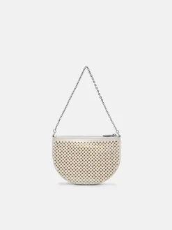 Suede Mini Shoulder Bag - Chalk