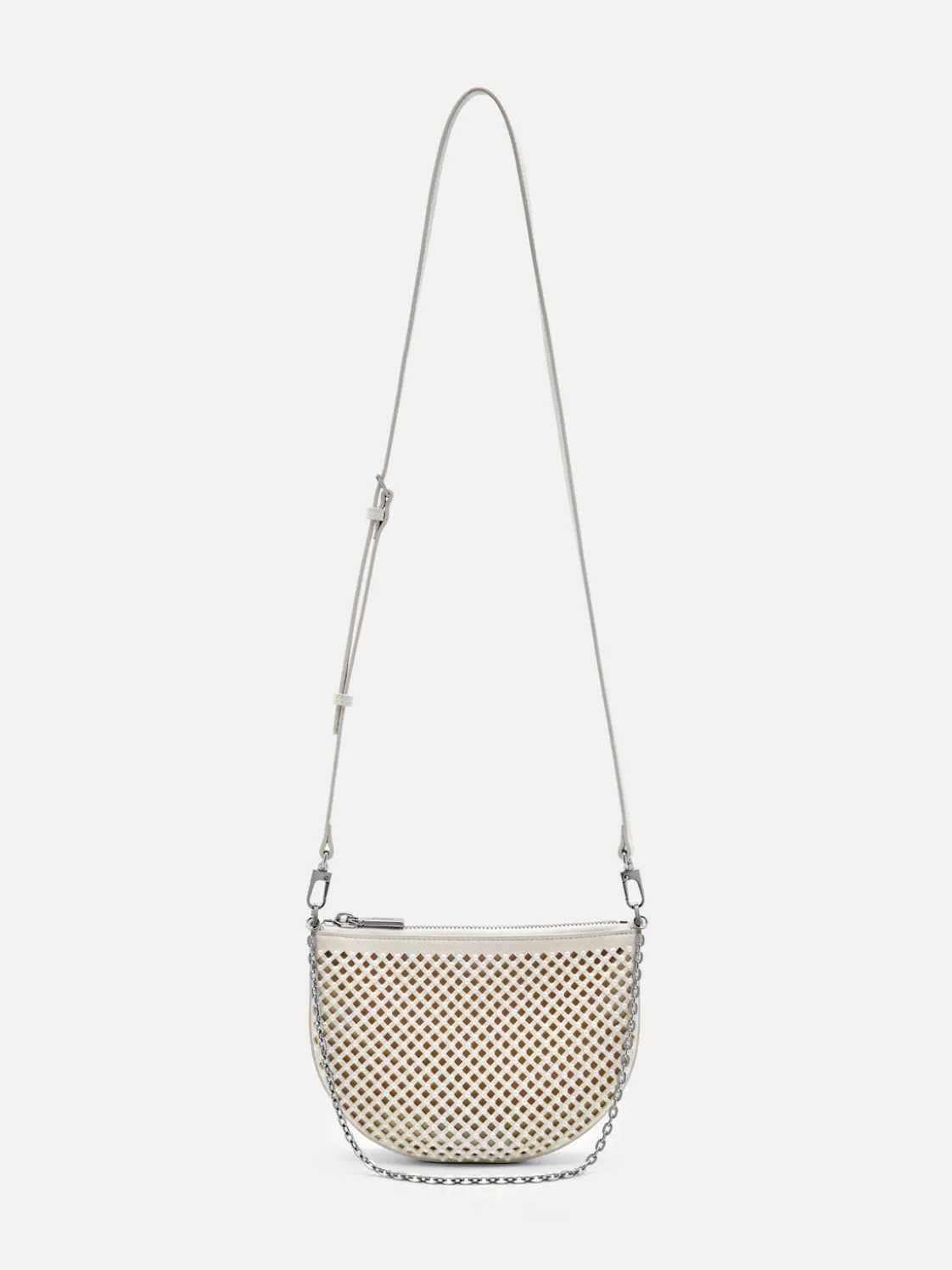 Suede Mini Shoulder Bag - Chalk