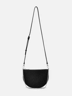 Suede Mini Shoulder Bag - Black