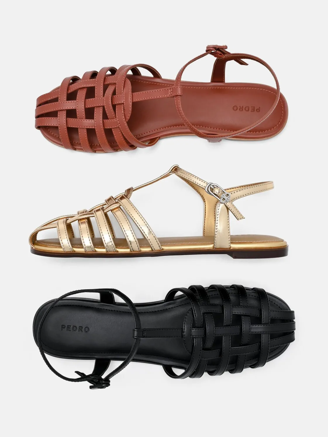 Talia Caged Sandals - Brick