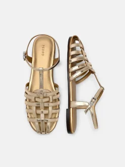 Talia Caged Sandals - Gold