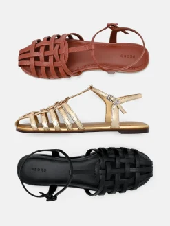 Talia Caged Sandals - Gold