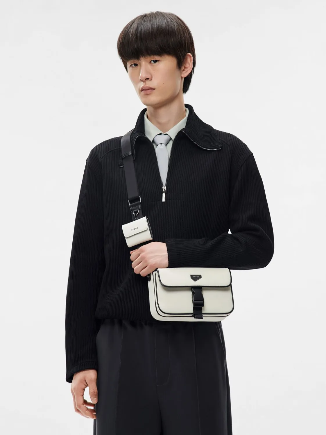 Taper Compact Sling Bag - White