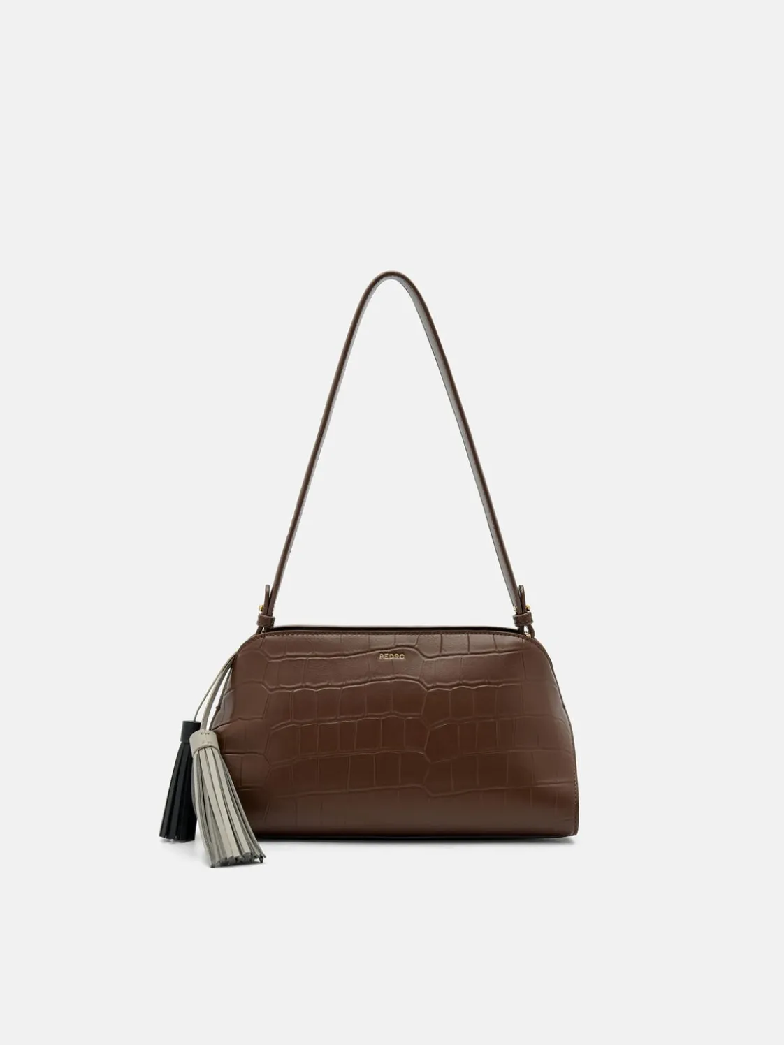 Tassel Shoulder Bag - Dark Brown