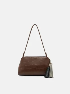 Tassel Shoulder Bag - Dark Brown