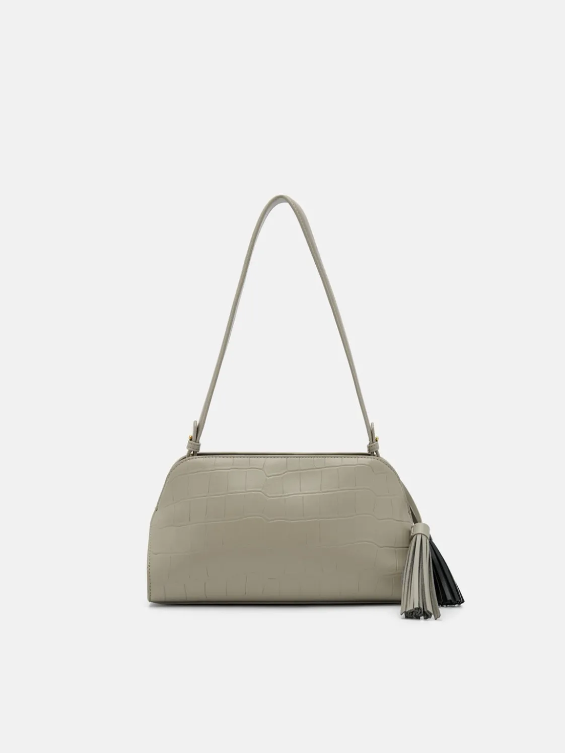 Tassel Shoulder Bag - Taupe