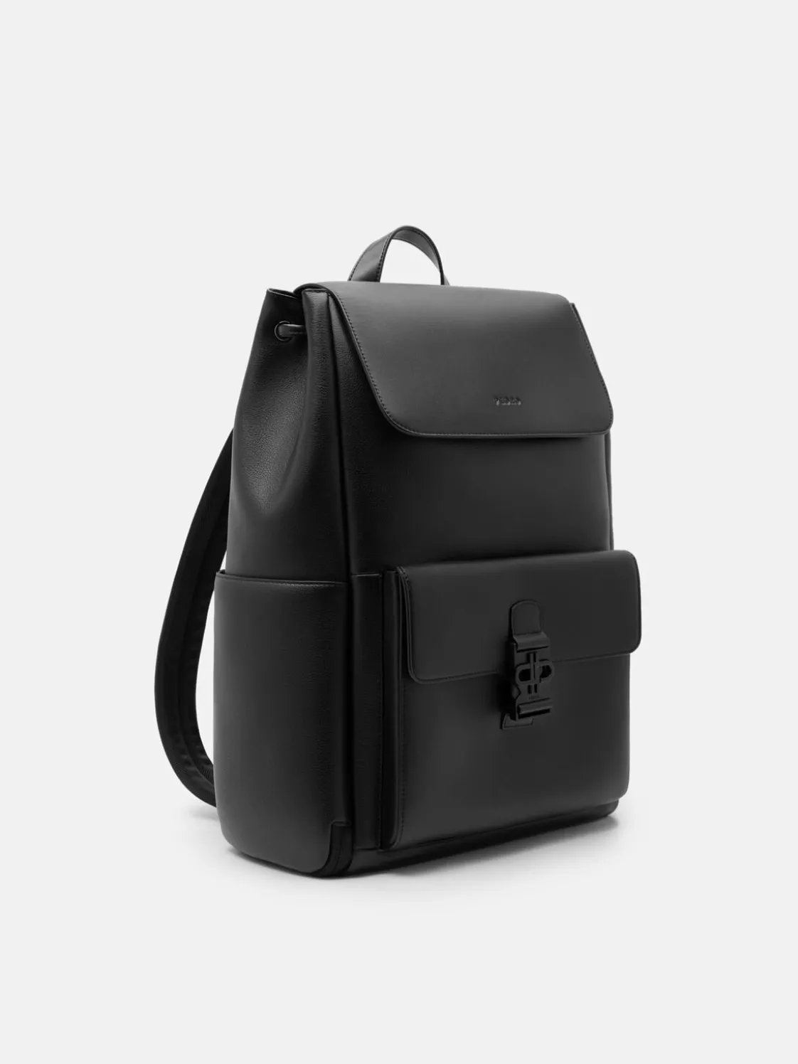 Tex Leather Backpack - Black Tumble