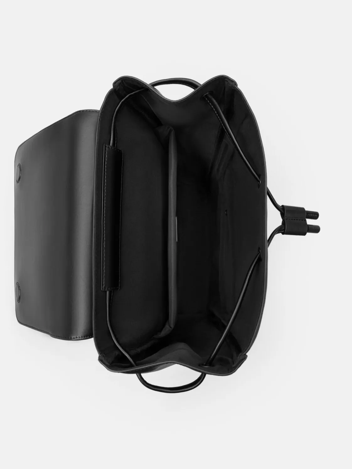 Tex Leather Backpack - Black Tumble