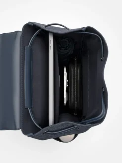 Tex Leather Backpack - Navy Fabric