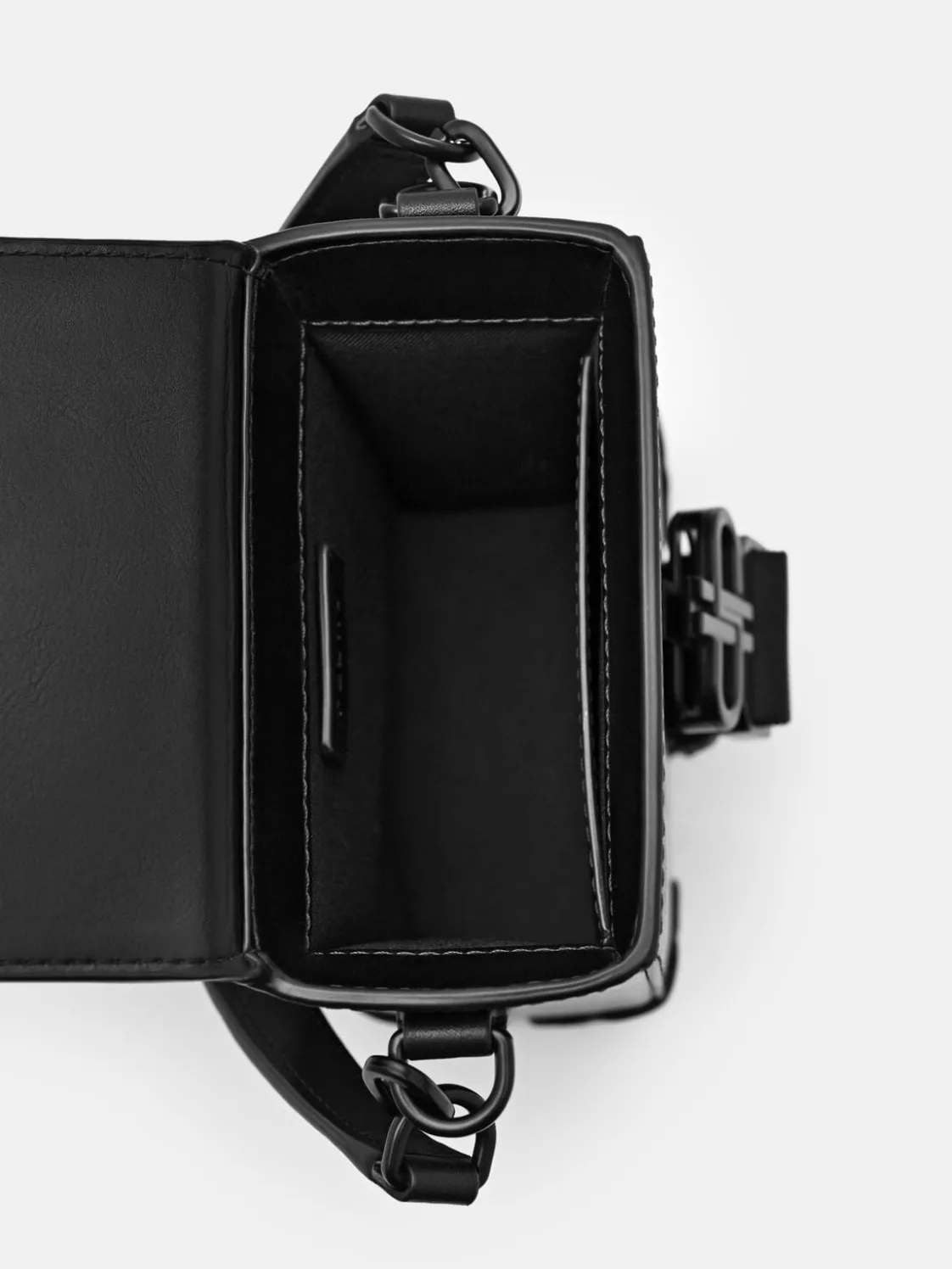 Tex Leather Crossbody Bag - Black Tumble