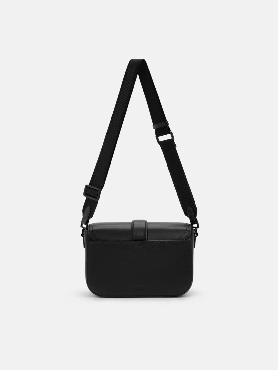 Tex Leather Crossbody Bag - Black Tumble