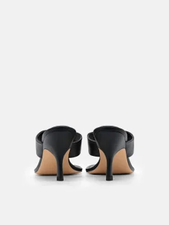 Thong Heel Sandals - Black