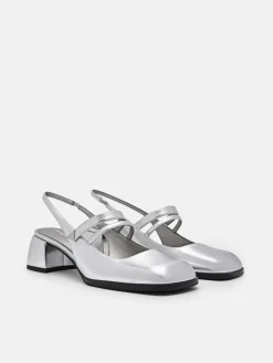 Tria Heel Pumps - Silver