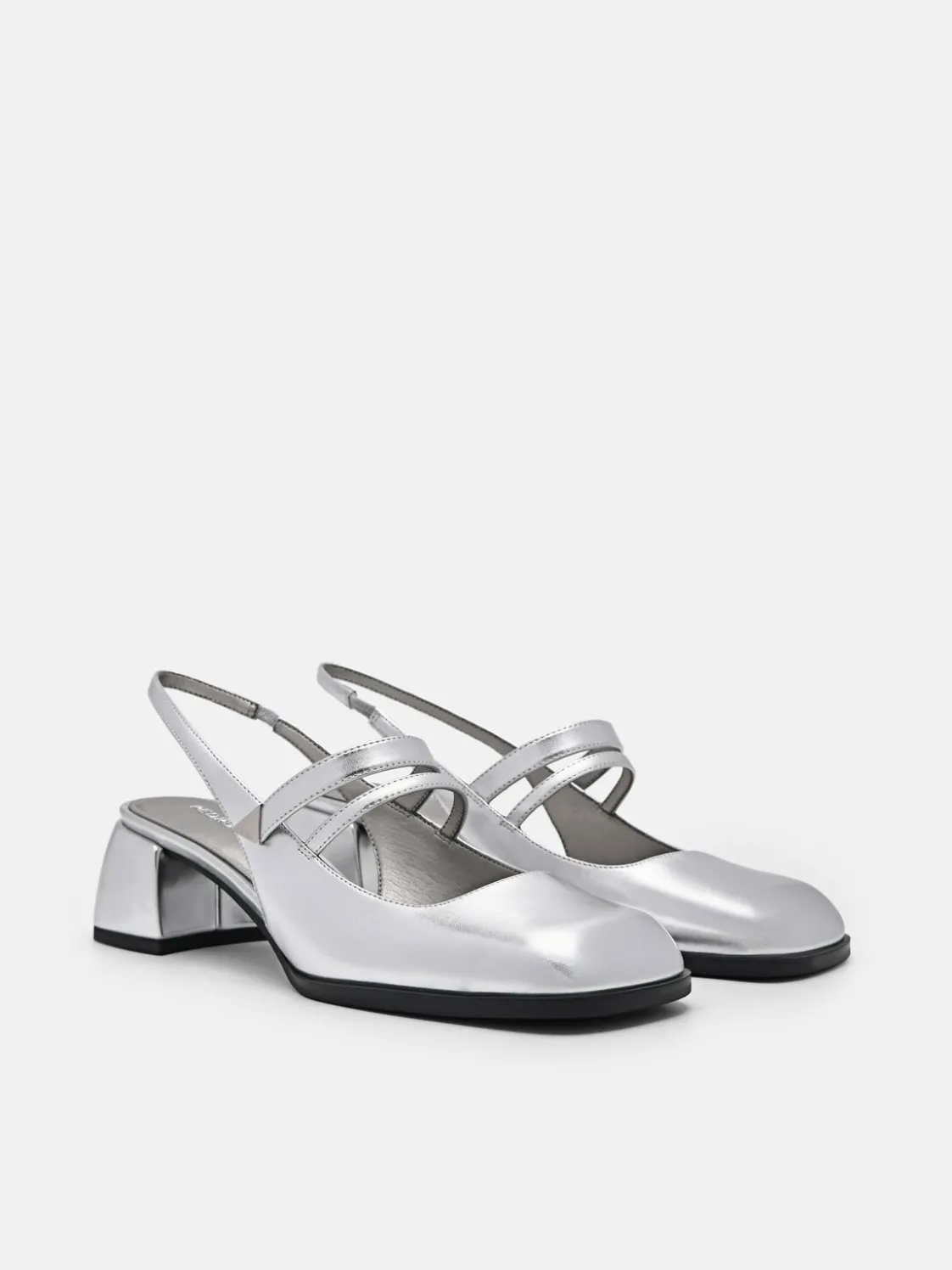 Tria Heel Pumps - Silver