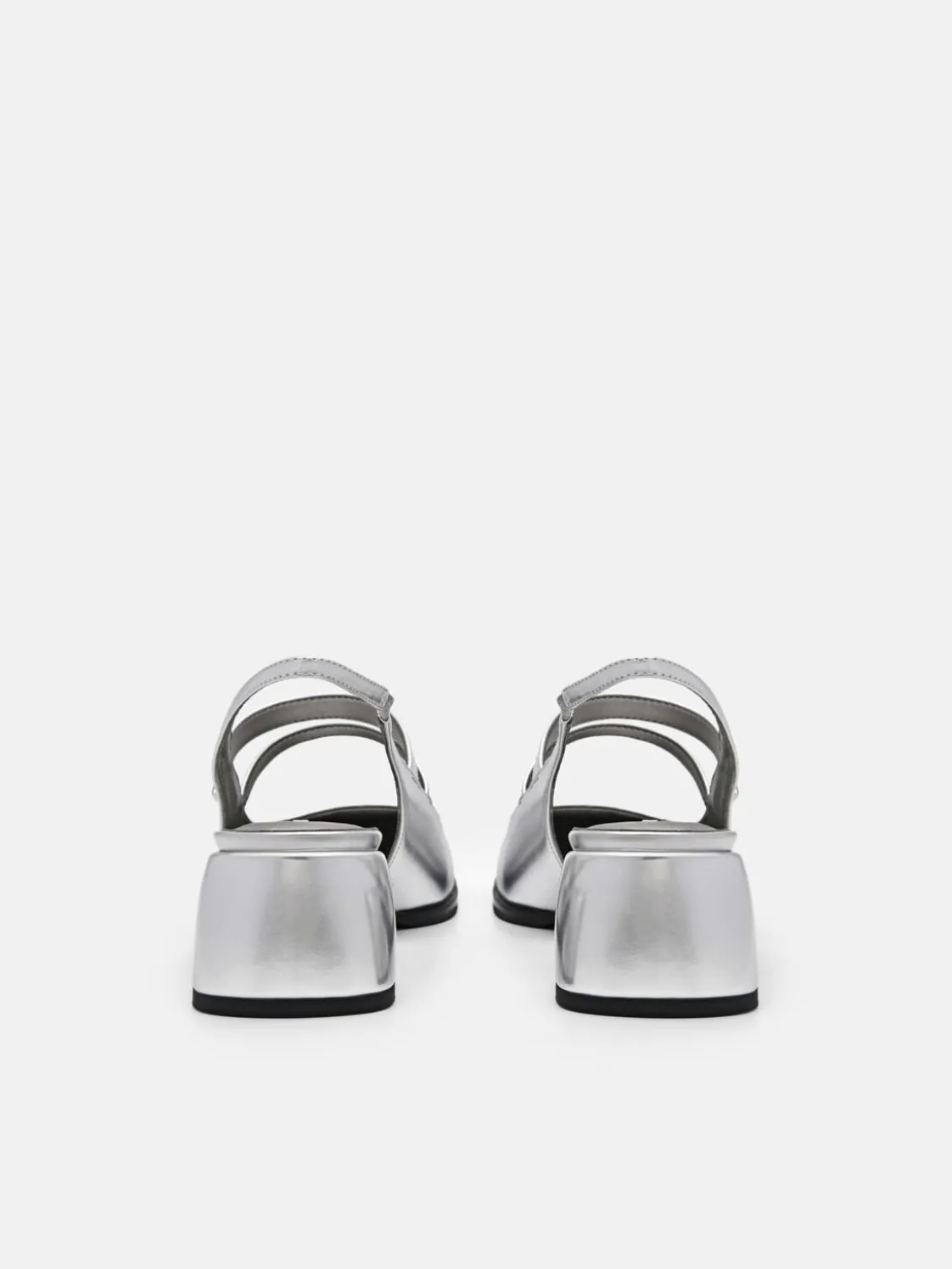 Tria Heel Pumps - Silver