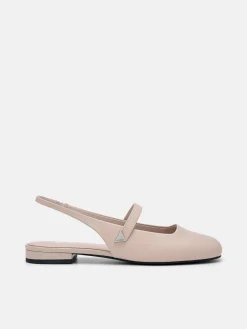 Tria Slingback Mules - Nude