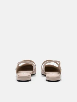 Tria Slingback Mules - Nude
