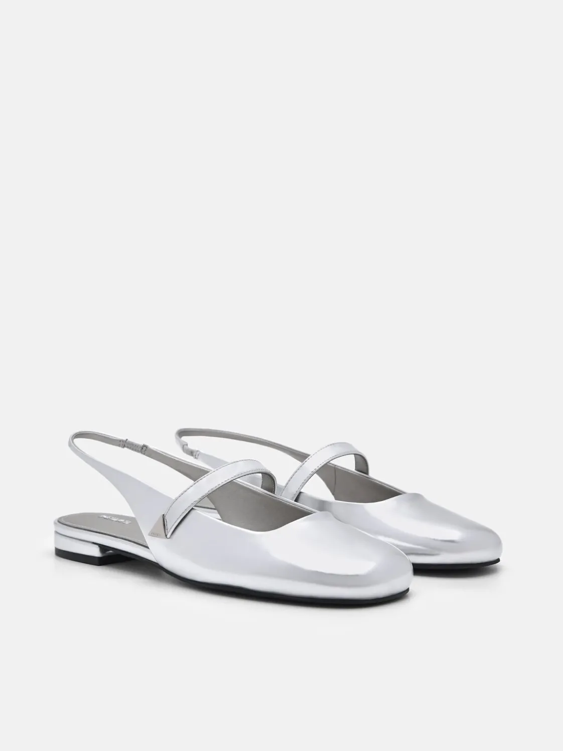 Tria Slingback Mules - Silver