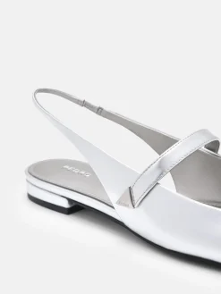 Tria Slingback Mules - Silver