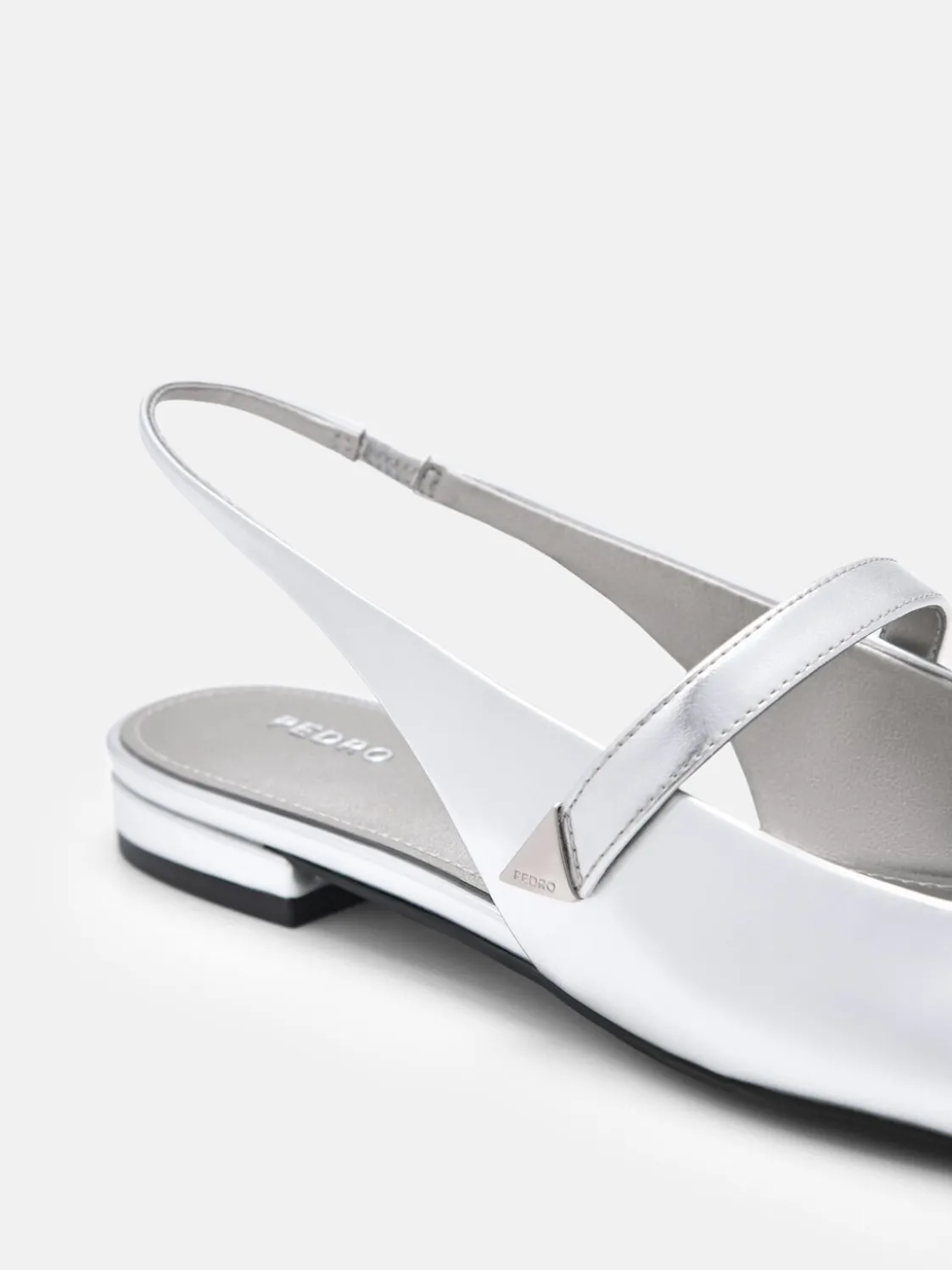 Tria Slingback Mules - Silver