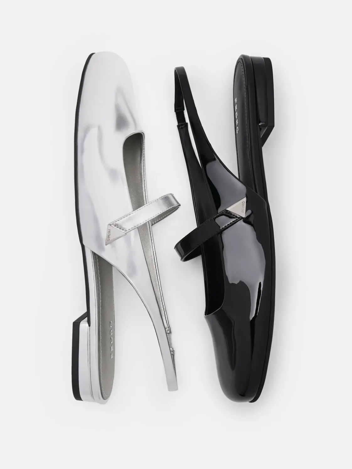 Tria Slingback Mules - Silver
