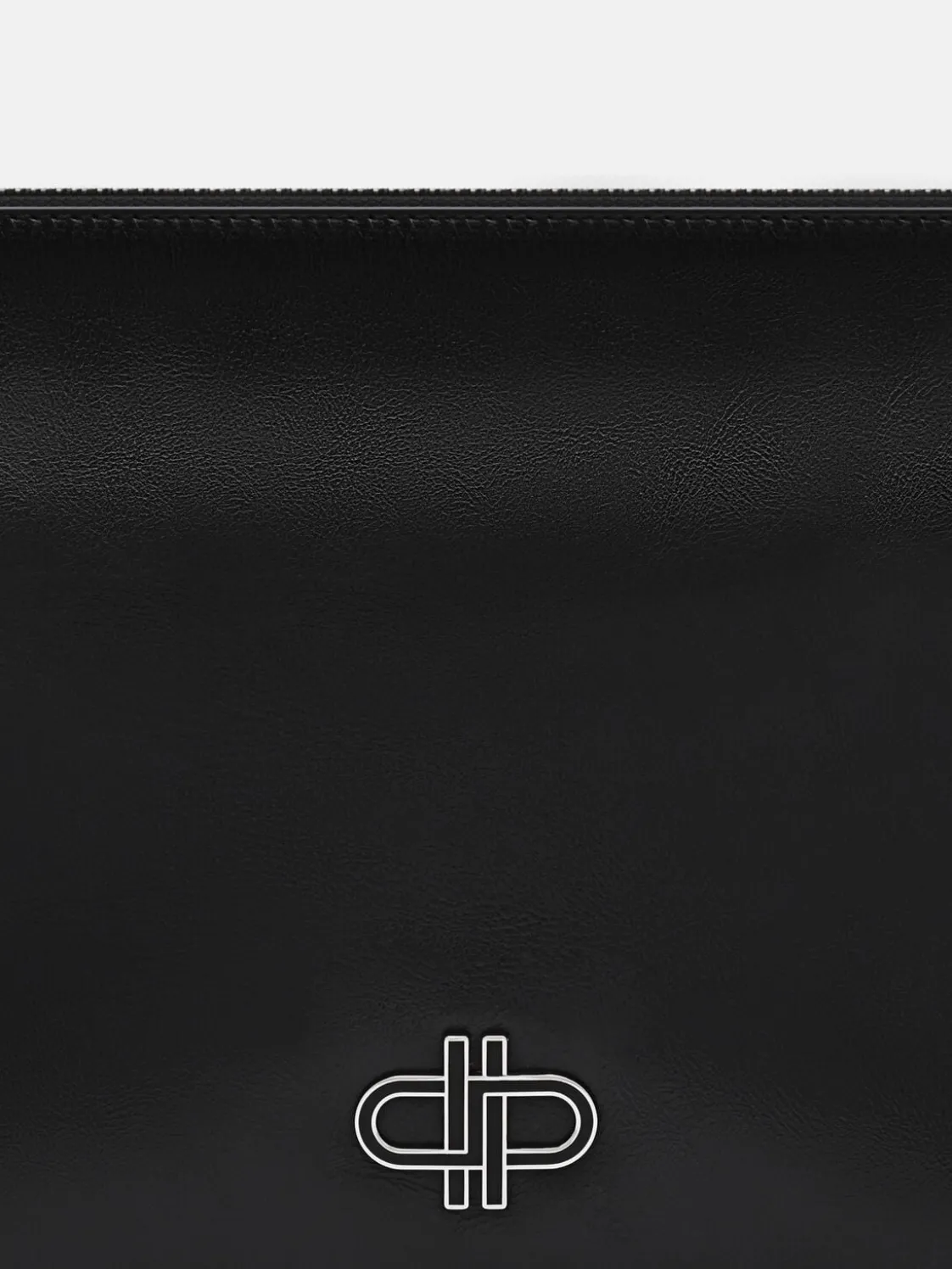 Two-Way Leather Clutch Bag - Black