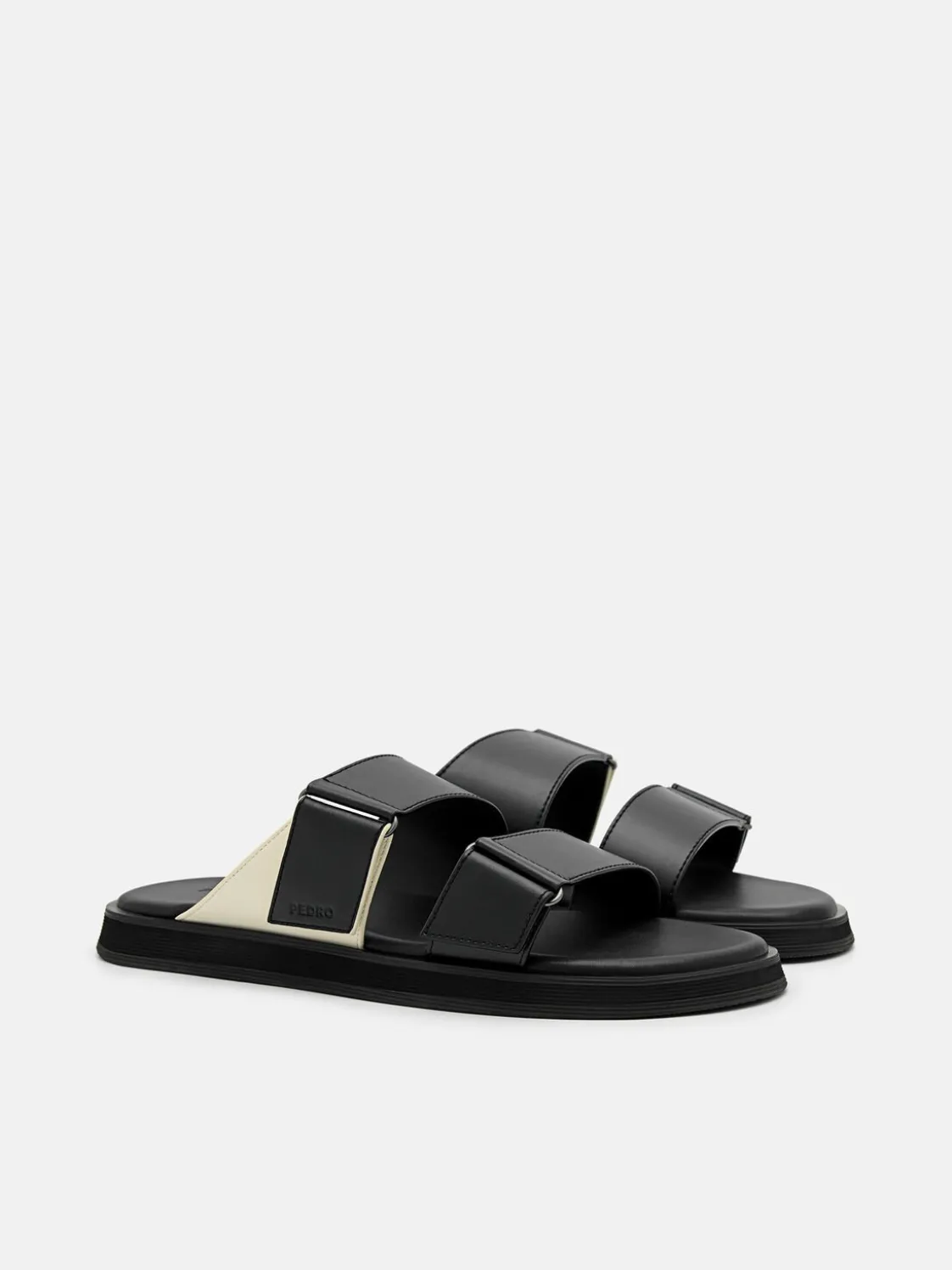 Velcro Slide Sandals - Black