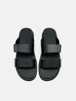 Velcro Slide Sandals - Black