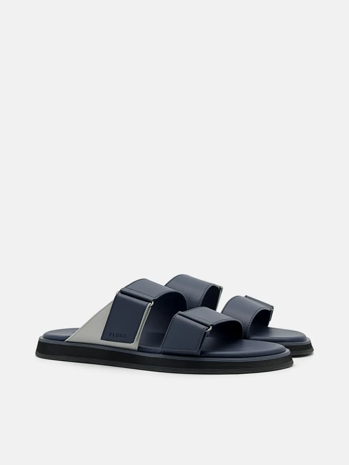 Velcro Slide Sandals - Navy