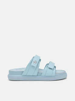 Velcro Slip-On Sandals - Aqua