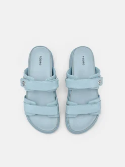 Velcro Slip-On Sandals - Aqua