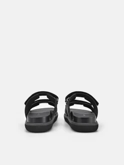 Velcro Slip-On Sandals - Black