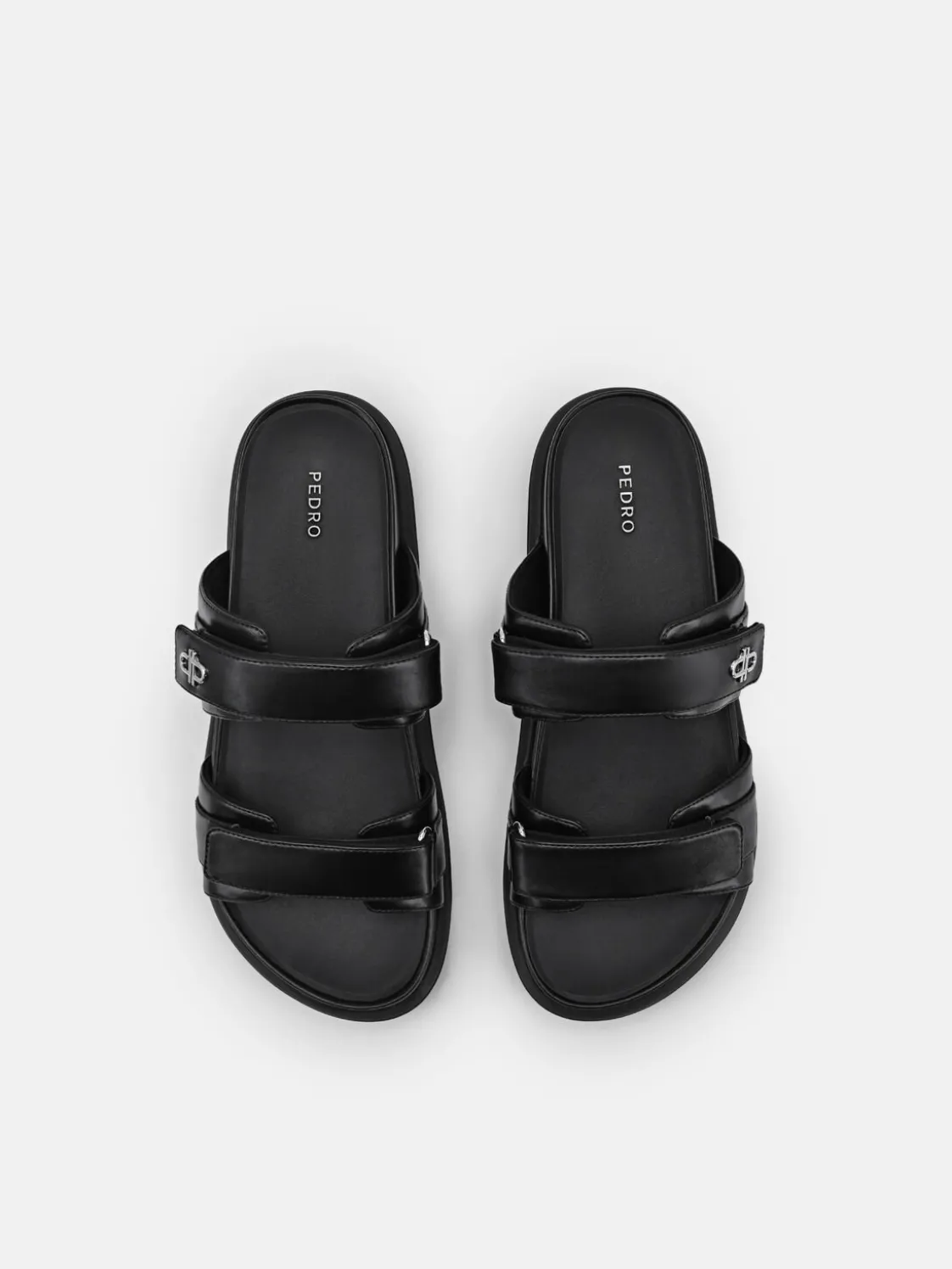 Velcro Slip-On Sandals - Black