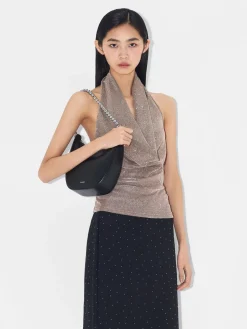 Vivi Chain Shoulder Bag - Black