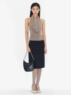 Vivi Chain Shoulder Bag - Black