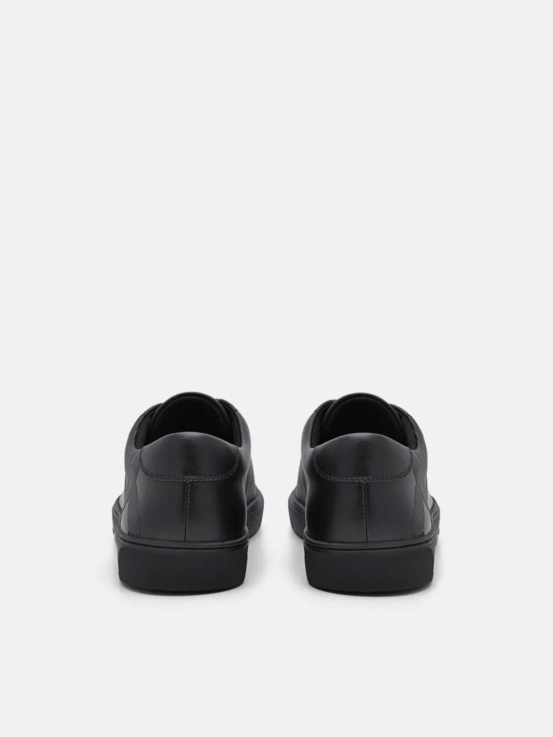 Women's Leather Sneakers - Black