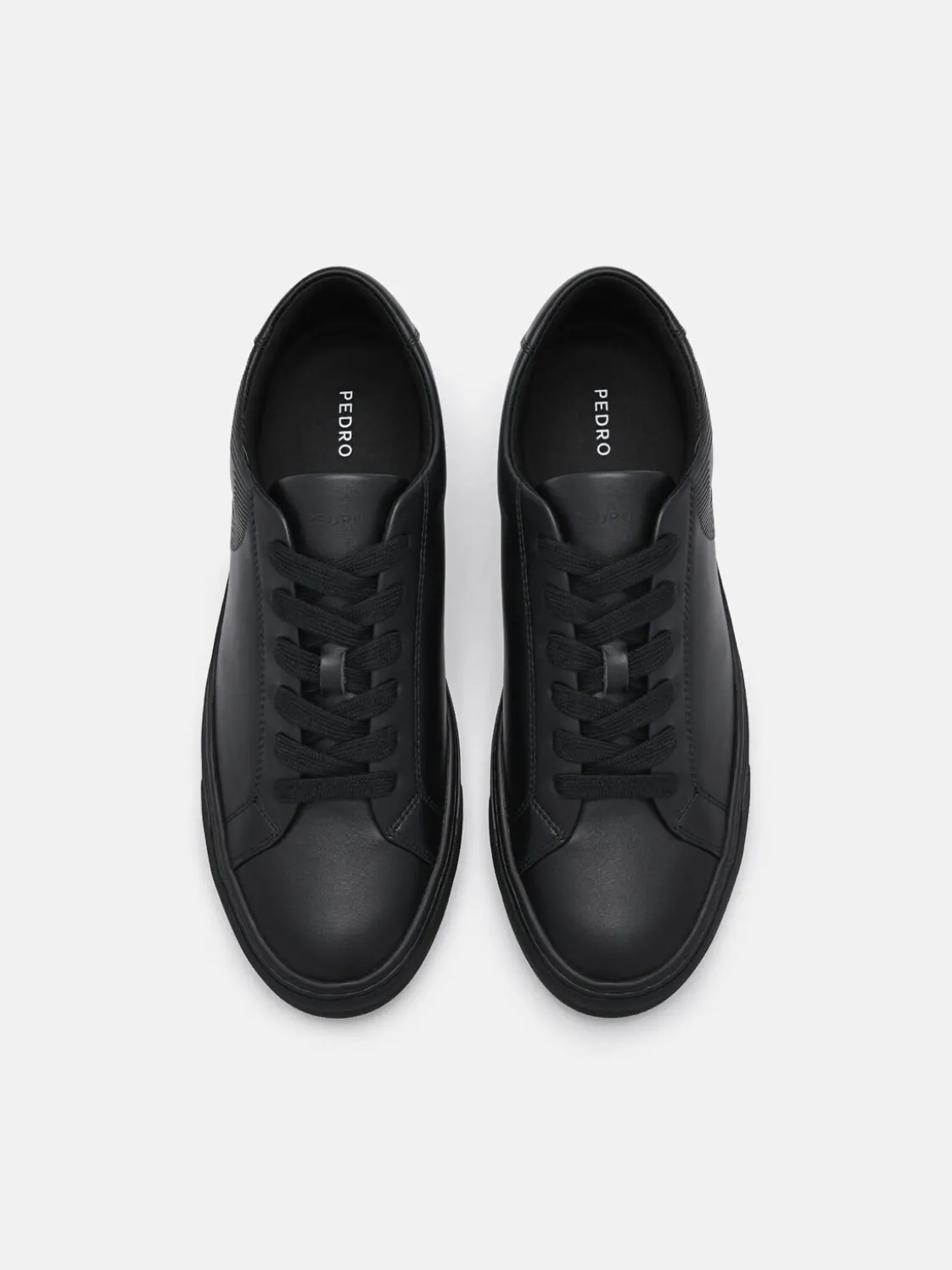 Women's Leather Sneakers - Black
